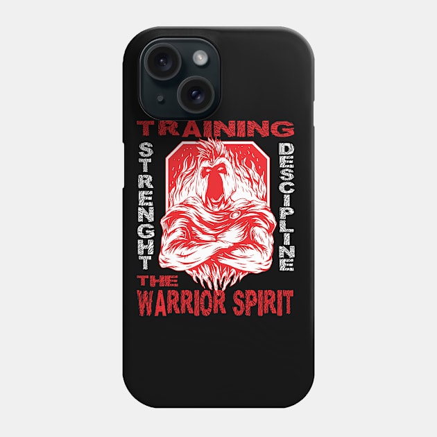 Workout Gym Fitness Physical Training The Warrior Spirit Weightlifting Bodybuilding Gift Phone Case by Envision Styles