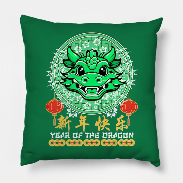 Year of the Dragon 2024 Chinese New Year Horoscope Astrology Pillow by alcoshirts