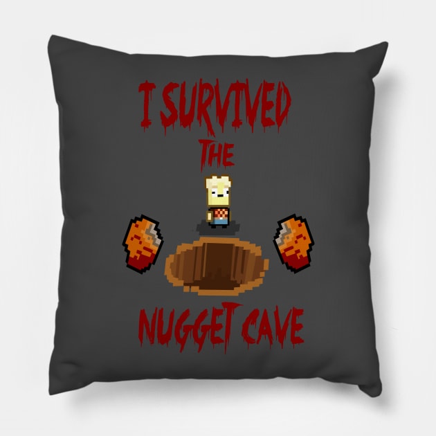 I Survived the Nugget Cave Pillow by LunaHarker