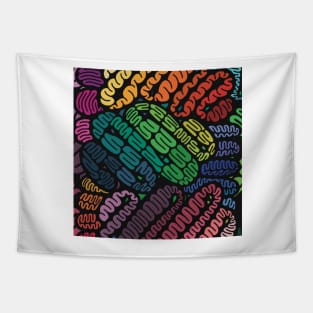 Bright Colorful Rainbow Swirlers Tapestry