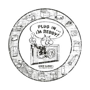 VINTAGE RETRO STYLE - Reddy Kilowatt PLUG IN IM REDDY 70S T-Shirt