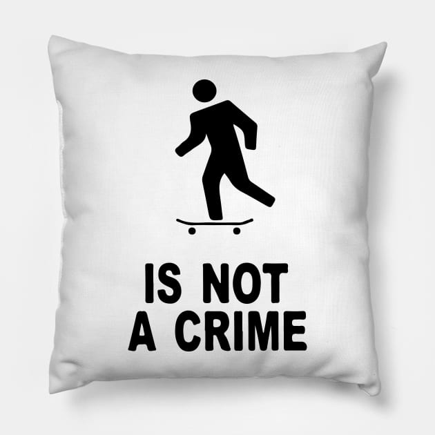 skate. is not a crime Pillow by vellouz55