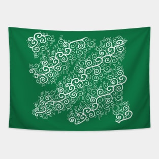 St Patrick's Day Irish White Vine Pattern Tapestry