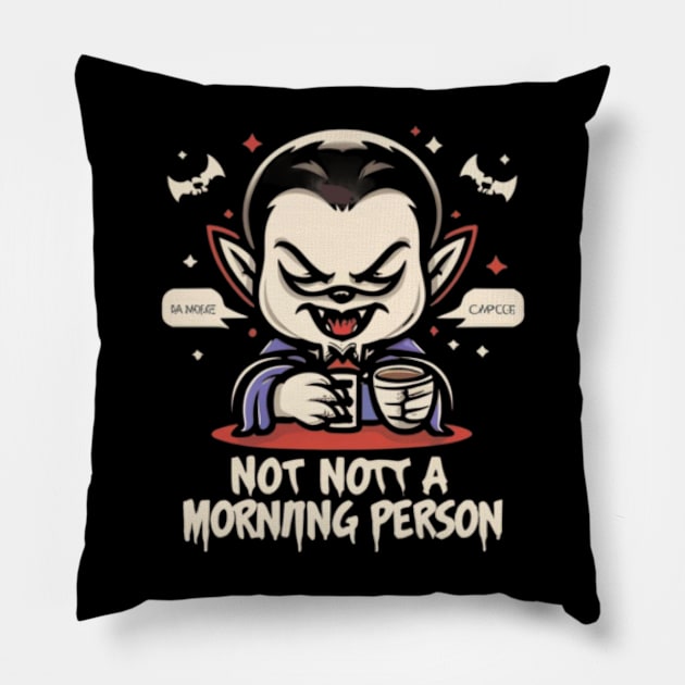 Dracula Morning Pillow by MercurialMerch