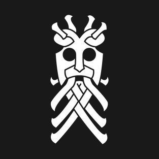 Viking Runemask - Norse Warrior Scandinavian Mythology(white variant) T-Shirt