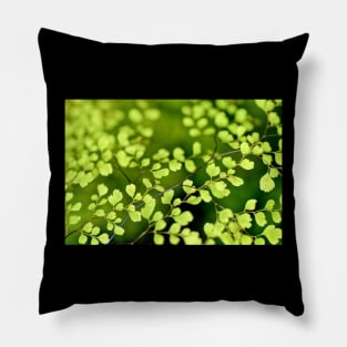 Awesome green leaves tree Pillow