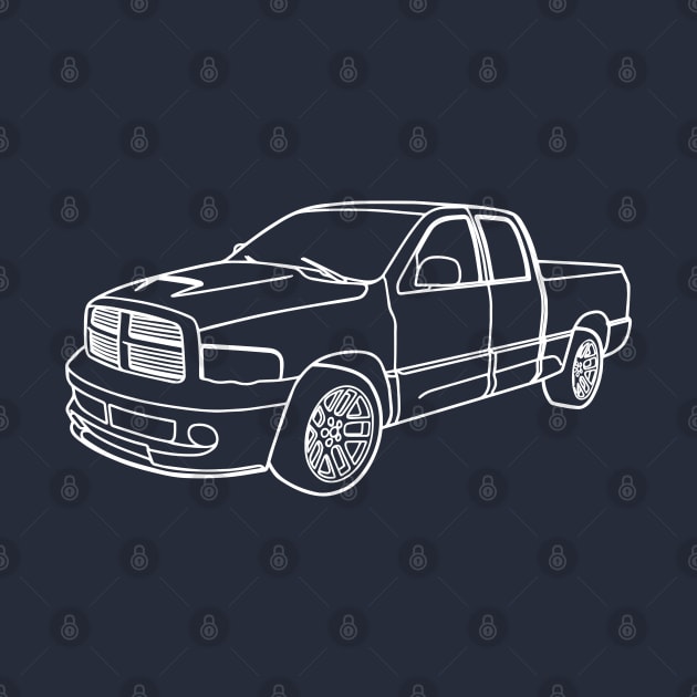 Dodge RAM SRT10 white outline by mfz