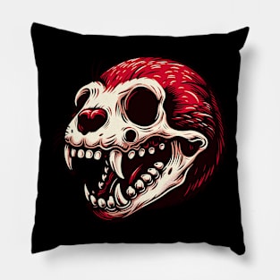 Possum Head Skull Pillow