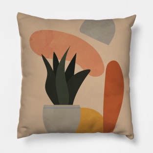 Boho Botanical Succulent Plant Pillow