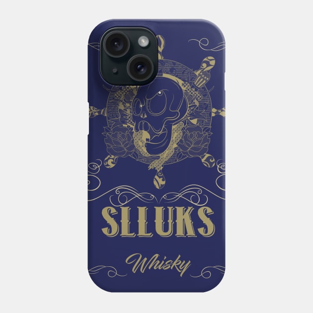 Tasteful Slluks whiskey logo design Phone Case by slluks_shop