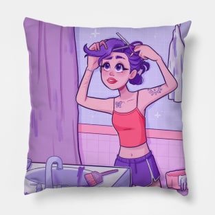 Purple Hair Pillow