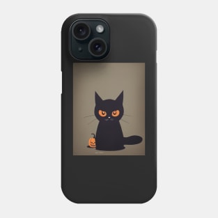 cat halloween mini dark Phone Case