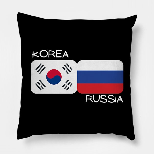Korean Russian - Korea, Russia Pillow by The Korean Rage