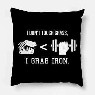 I Don't Touch Grass, I Grab Iron Pillow