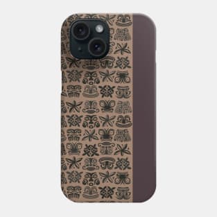 Mid Century Tiki Mask Pattern Phone Case