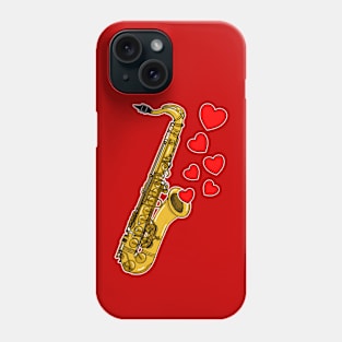 Valentines Day Saxophone Player Saxophonist Anniversary Wedding Musician Phone Case
