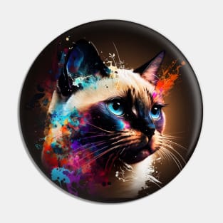 Siamese Cat Design Pin