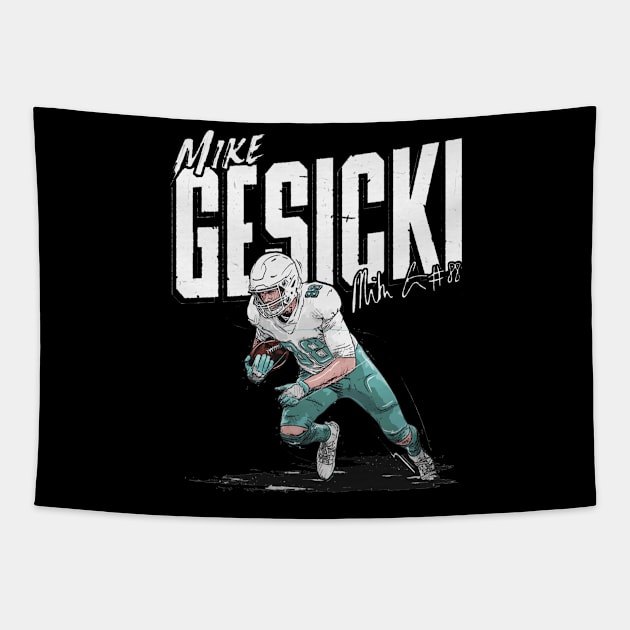 Mike Gesicki Miami Chisel Tapestry by Buya_Hamkac