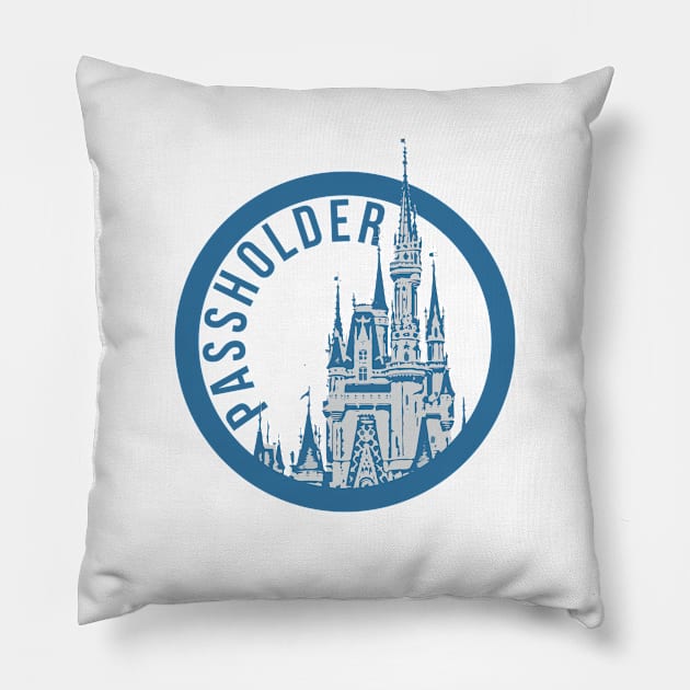 Passholder Magic Castle Blue Pillow by FandomTrading