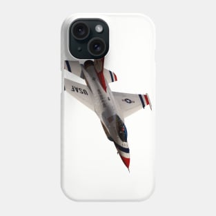 USAF Thunderbirds F-16C Solo Sneak Pass 3 no background Phone Case