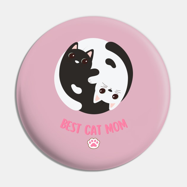 Best Cat Mom Pin by Cat Lover Store