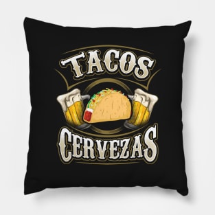 Tacos and Cervezas - Taco and Beer Pillow