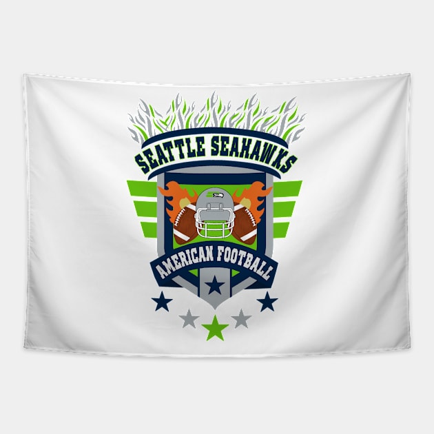 Seattle Seahawks Football Team Gift Tapestry by DexterFreeman