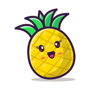 Cute pineapple fruit cartoon illustration kawaii T-Shirt