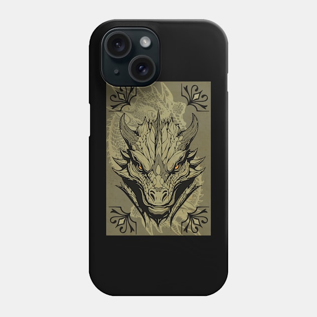 Card of The Dragon Phone Case by CTShirts