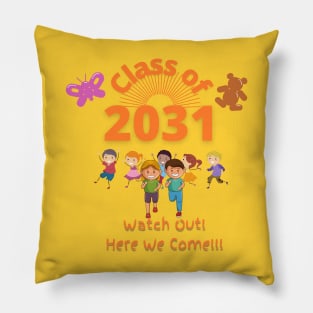 Class of 2031 School Kids Pillow