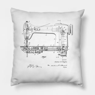 Sewing machine patent drawing Pillow