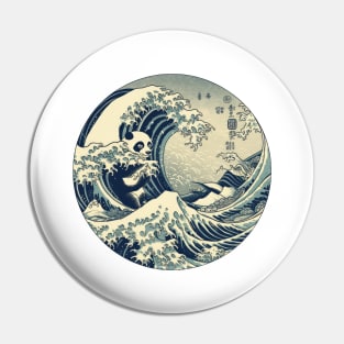 Panda the great wave off Kanagawa inside Pin