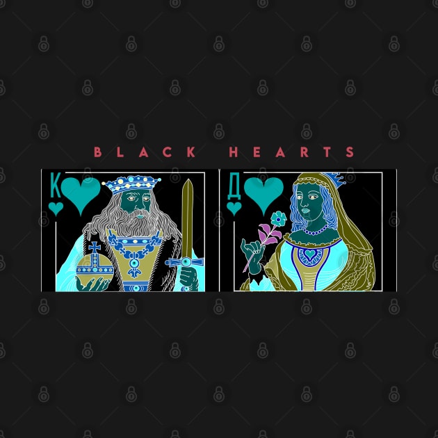 Black heart playcards by Design Knight