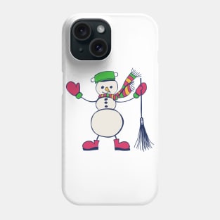 Snowman Christmas illustration Phone Case