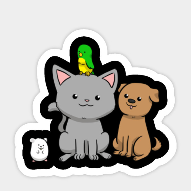 Pets Dog Cat Bird Mouse Pets Sticker Teepublic