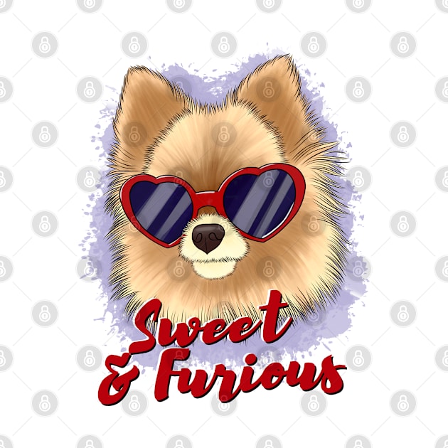 Cute pomeranian "sweet and furious" by Kuchinska design