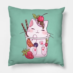 kawaii kitten Pillow