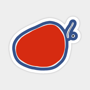 Minimal Red Thing Painting Magnet