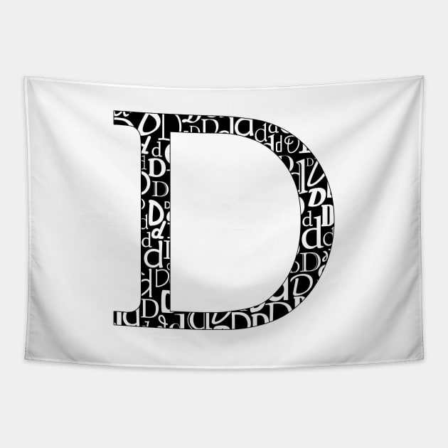 D Filled - Typography Tapestry by gillianembers