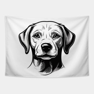 Labrador Black Pencil Style Tapestry