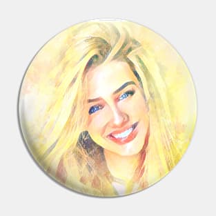 Portrait of Anna smiling Pin