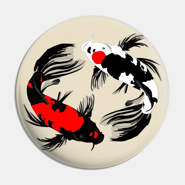 Koi fish Pin by WordFandom