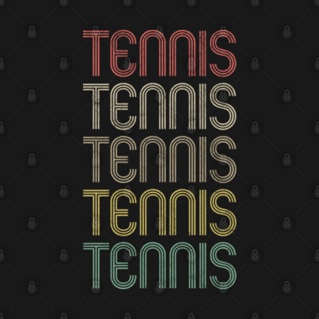 Disover Retro Style Tennis Design - Tennis - T-Shirt