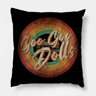 Goo Goo Dolls Vintage Circle Art Pillow