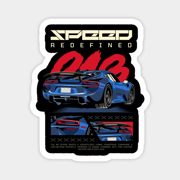 Porsche 918 Spyder Magnet by Harrisaputra