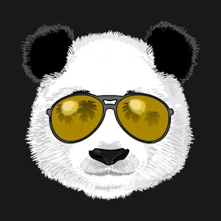 Beach Panda with Sunglasses T-Shirt
