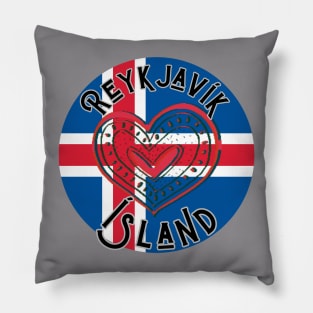 Reykjavik T-Shirt, Iceland T-Shirt, Island T-Shirt Pillow