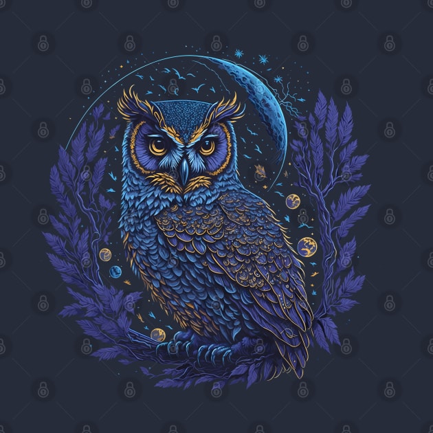 Night Owl With The Moon by ElMass