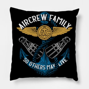 US Navy Search and Rescue Helicopter Swimmer Aircrew Family Pillow