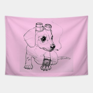 Steampup Weinerdog Tapestry